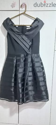 dress black satin size 38 used one time