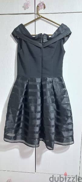 dress black satin size 38 used one time 1