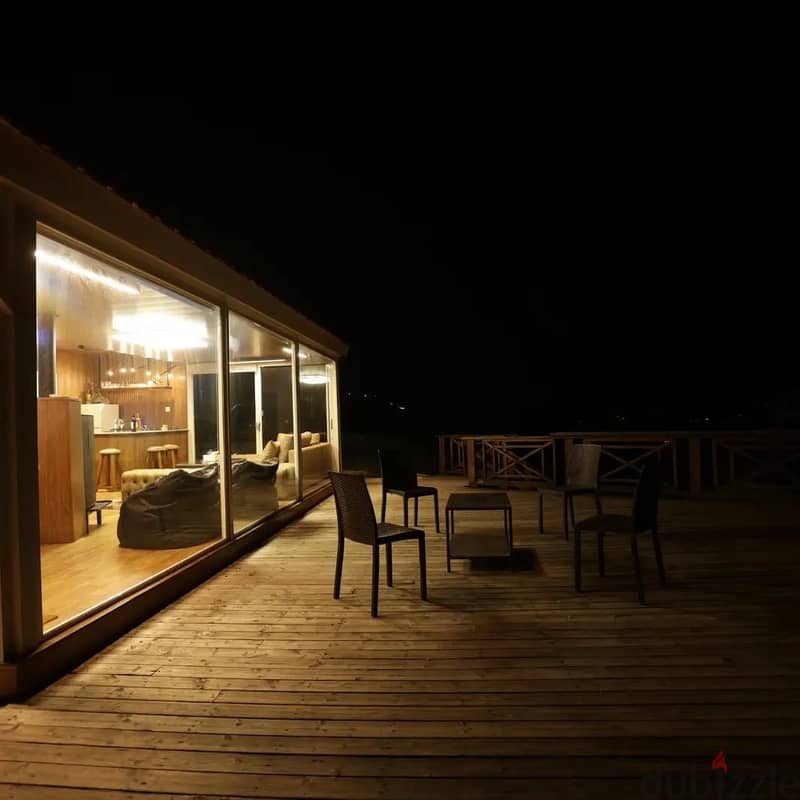 (R. A. )Furnished 90m2 Chalet+panoramic view+terrace for rent in Zaarour 4