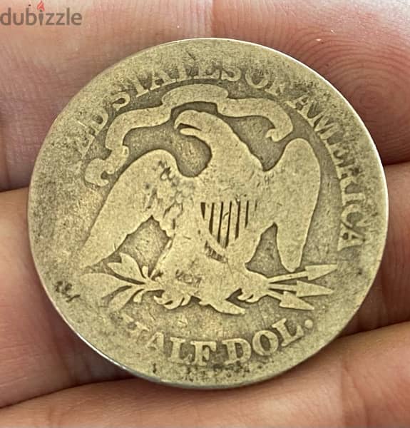 عملة عملات قديمة نصف دولار امريكي سيتد ليبرتي سنة ١٨٧٥ 1