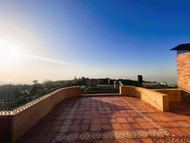 Penthouse Duplex For Rent in Dahr Sawan : Terrace & Views 1