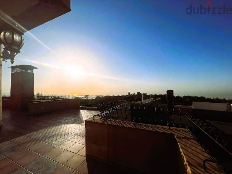 Penthouse Duplex For Rent in Dahr Sawan : Terrace & Views 4