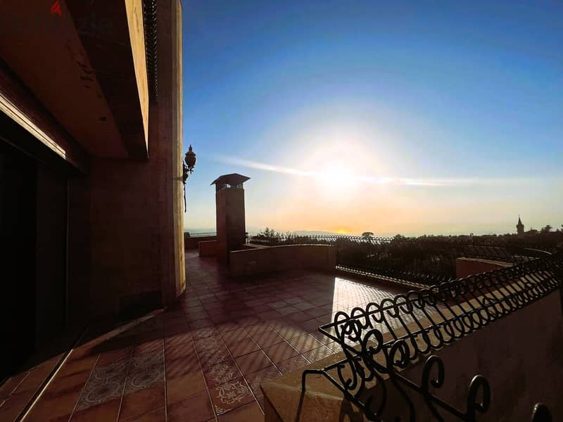 Penthouse Duplex For Rent in Dahr Sawan : Terrace & Views 7