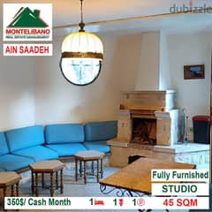 350$/Cash Month!! Studio for rent in Ain Saadeh!!