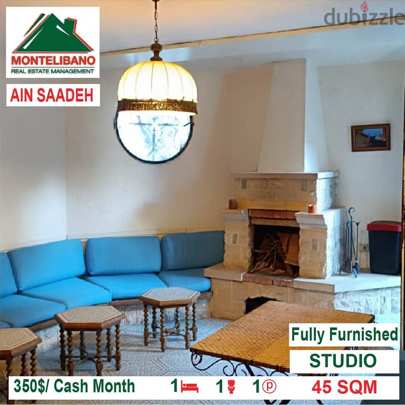 350$/Cash Month!! Studio for rent in Ain Saadeh!! 0