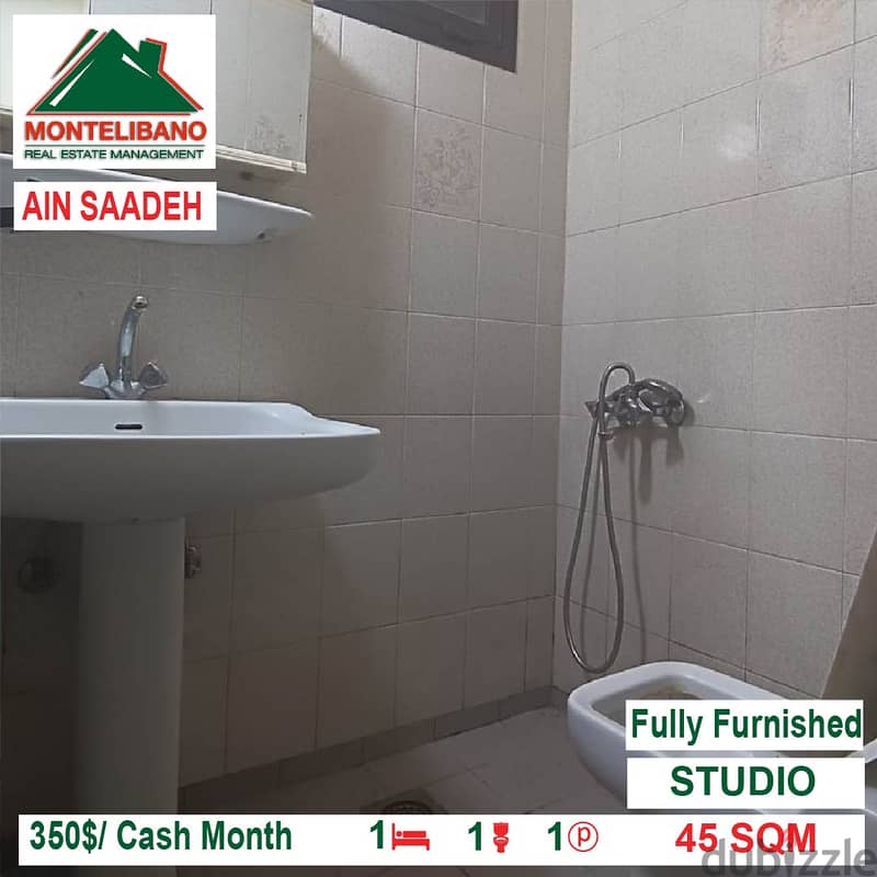 350$/Cash Month!! Studio for rent in Ain Saadeh!! 3