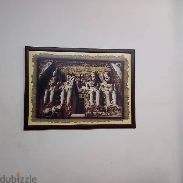 Egyptian papyrus art  in frame 1