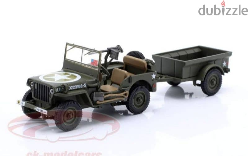 Jeep Willys (Army) diecast car model 1;43. 1