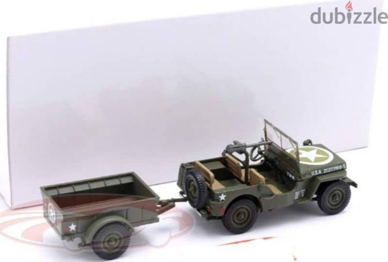 Jeep Willys (Army) diecast car model 1;43. 4