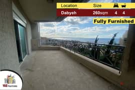 Dbayeh 260m2 | Fully Furnished | Quiet Street | Sea View |