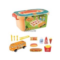 Food Cooking Truck With Fast Food Set