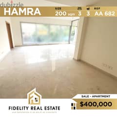 Apartment for sale in Hamra AA682