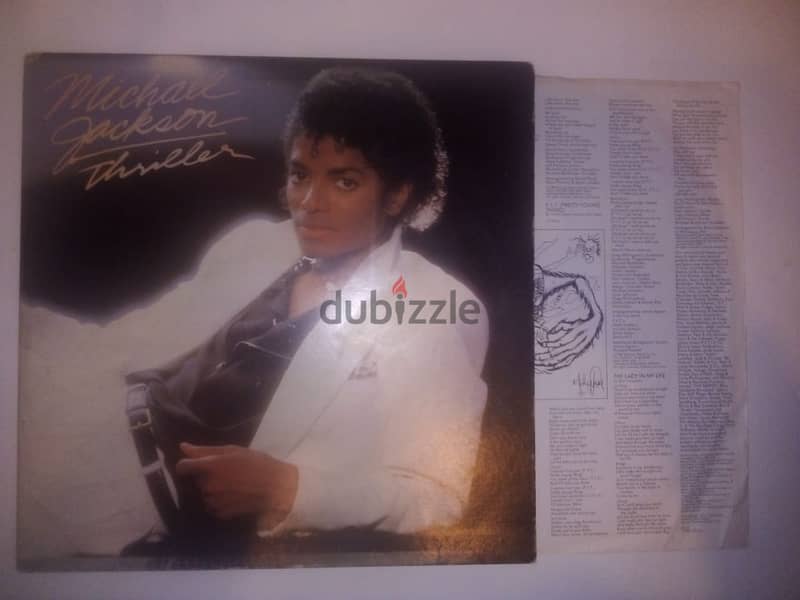Michael Jackson "Thriller" album cover vg gatefold vinyl vg 0