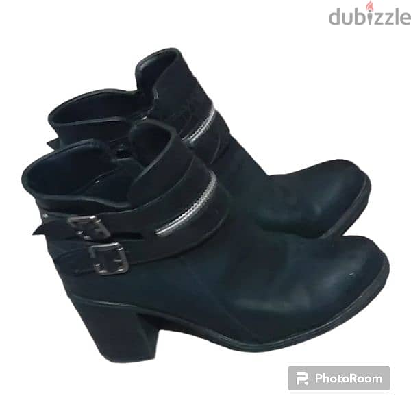 Black Leather Ankle Boots 1