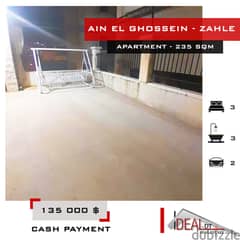 Apartment for sale in zahle ain el ghossein 235 SQM REF#AB16010 0