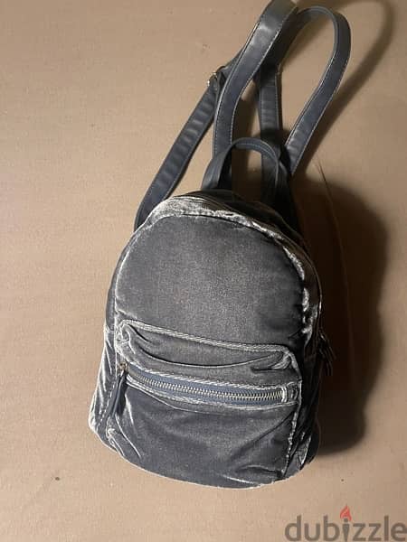 PARFOIT backpack grey velvet new 3