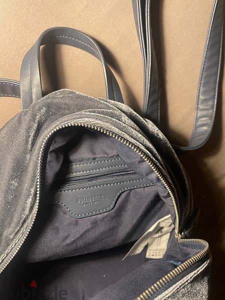 PARFOIT backpack grey velvet new 8