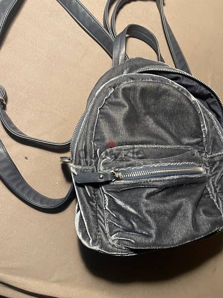 PARFOIT backpack grey velvet new 11