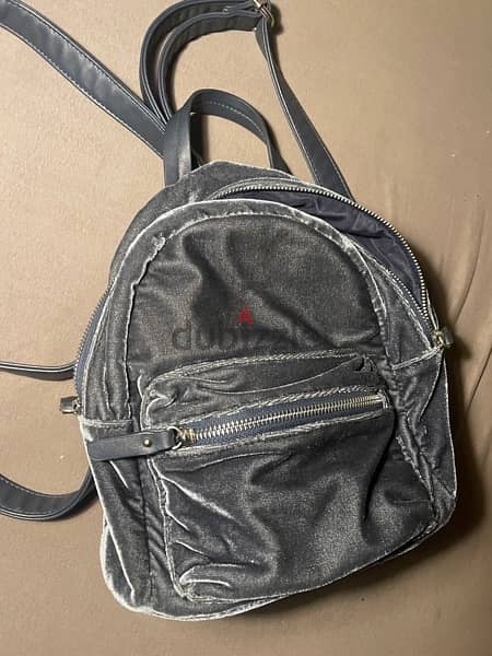 PARFOIT backpack grey velvet new 12
