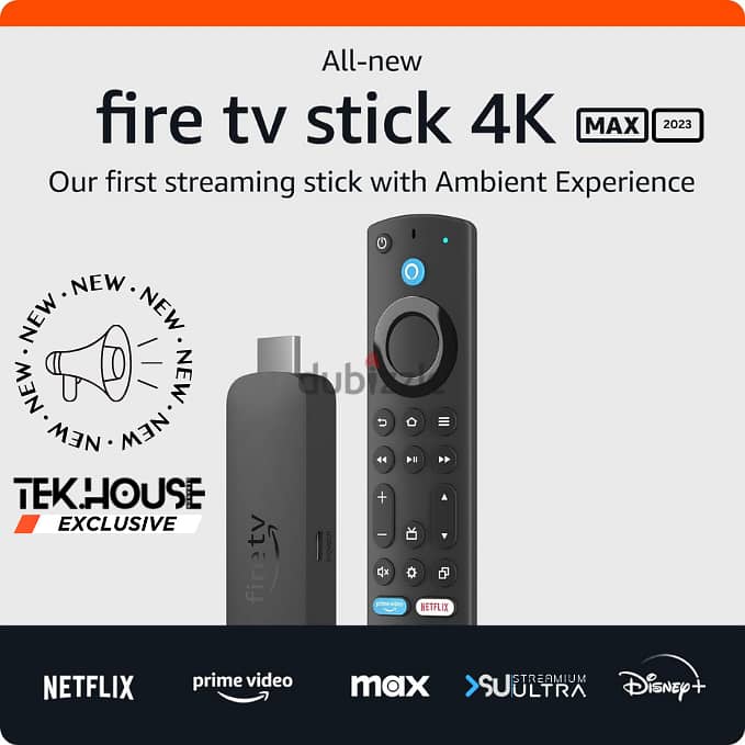 New 2023  Fire TV Stick 4K Max 2nd Gen 16GB, Ambient Experience,  Wi-Fi 6E