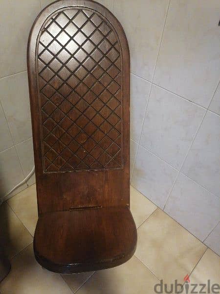 African Solid Chair, wood 0