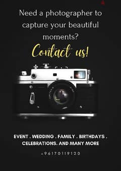 Contact us to photograph your events!