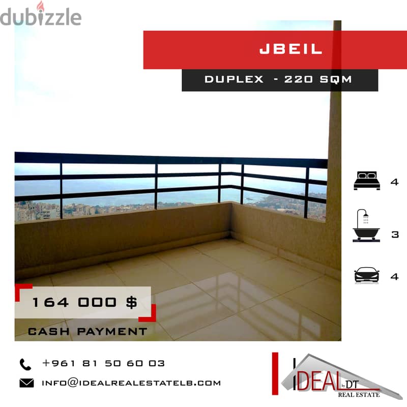 Duplex for sale in jbeil 220 SQM REF#JH17214 0