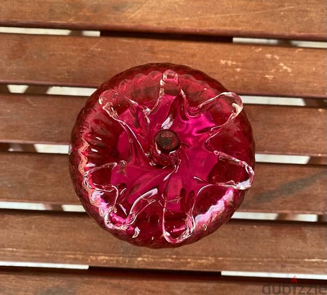 Hand Blown Glass Strawberry Shape Artifact 8