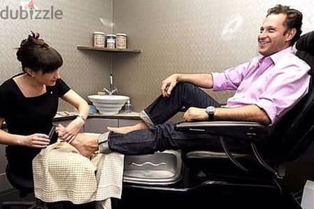 men pedicure and manicure