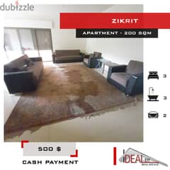 Furnished apartment for rent in zekrit 200 SQM REF#AG20119