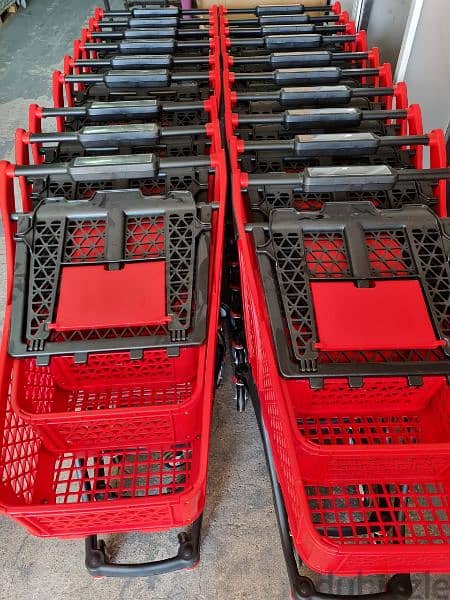 Trolley Full Heavy Duty Plastic Supermarket shop POS عربات سوبرماركت 2