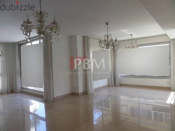 Semi-Furnished Calm & Bright Apartment For Rent In Achrafieh |240SQM| 1