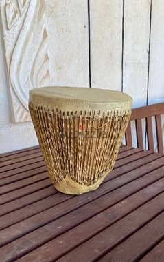 Vintage African Drum Handmade Leather طبلة افريقية 0