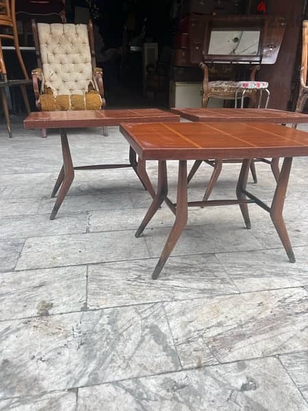 coffe table طاولة عدد ٣ تصميم 1950 خمسينات الاصلي ولا اروع سعر تصفية 4