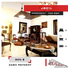 Furnished apartment for rent in jbeil 250 SQM REF#JH17266
