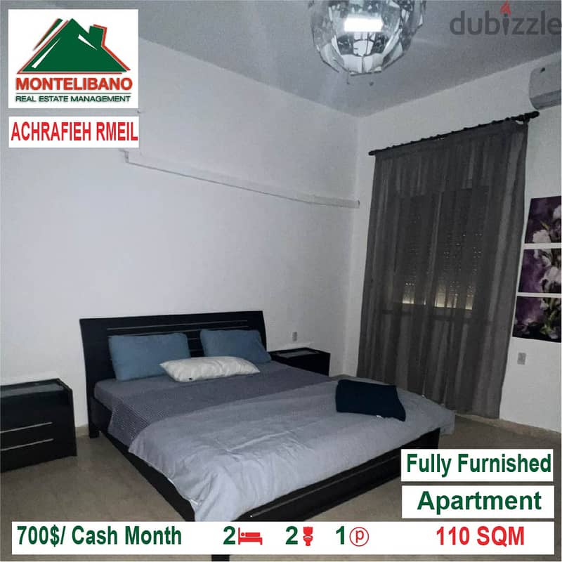 700$/Cash Month!! Apartment for rent in Achrafieh Rmeil!! 1