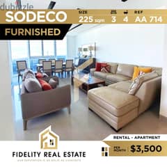 luxurious furnished apartment for Rent in Sodeco Sama Beirut AA714