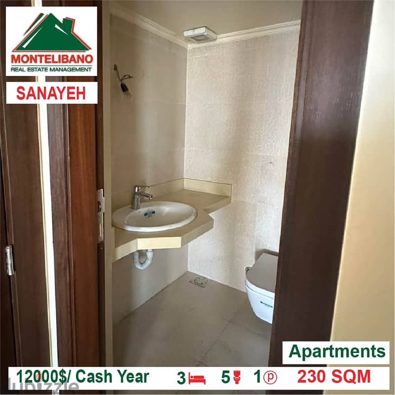 12000$/Cash Year!! Apartments for rent in Sanayeh!! 3