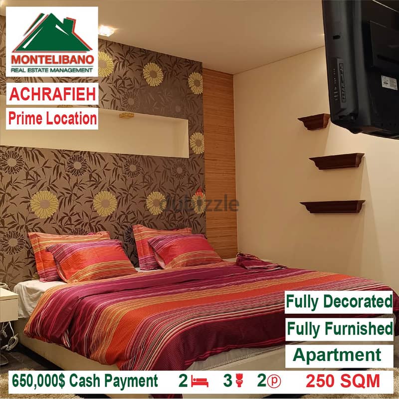 650,000$Cash Payment! Apartment for sale in Achrafieh! Prime Location! 8
