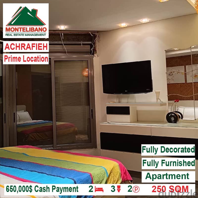 650,000$Cash Payment! Apartment for sale in Achrafieh! Prime Location! 9