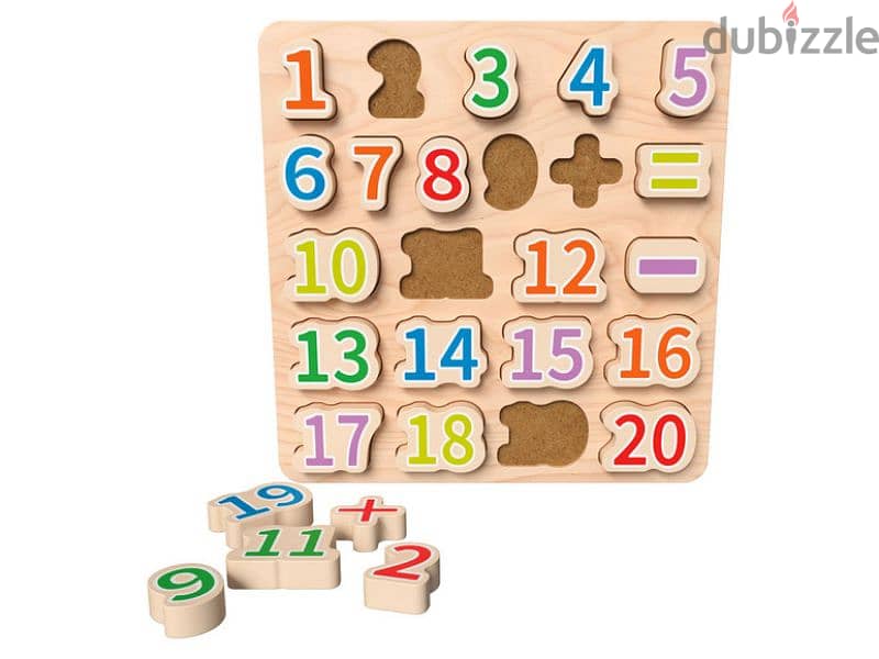 maths puzzle wood toy 0
