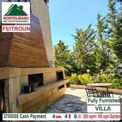 370,000$ Cash Payment!! Villa for sale in Feitroun!!