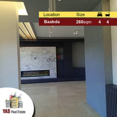 Baabda 260m2 | 60m2 Terrace | Upgraded | New | Equipped |