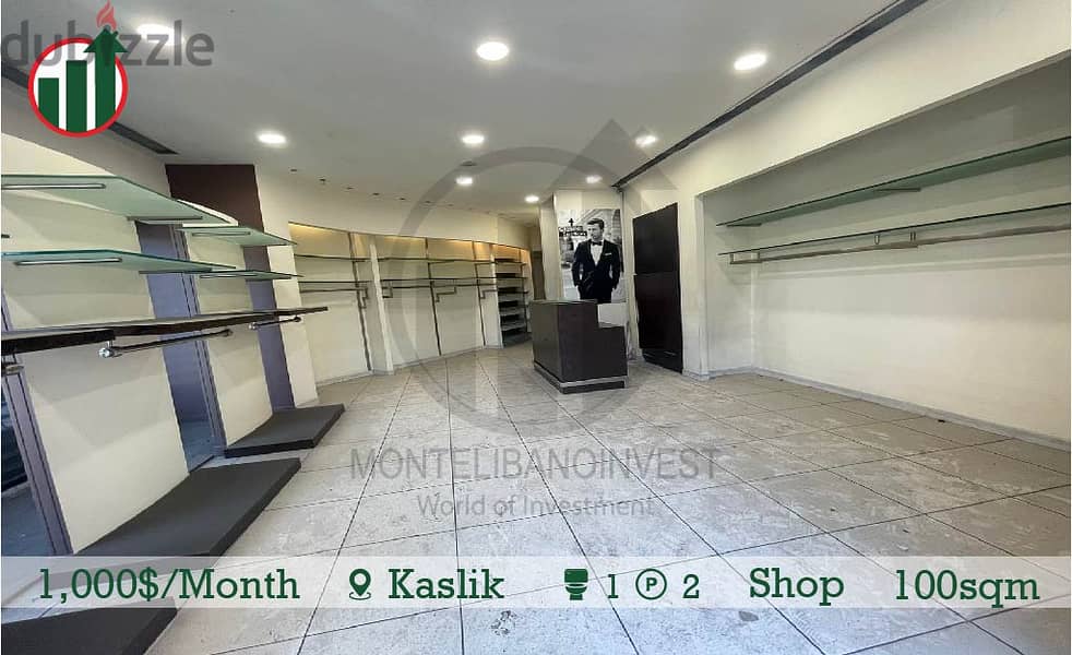 Shop for rent in Kaslik! 1