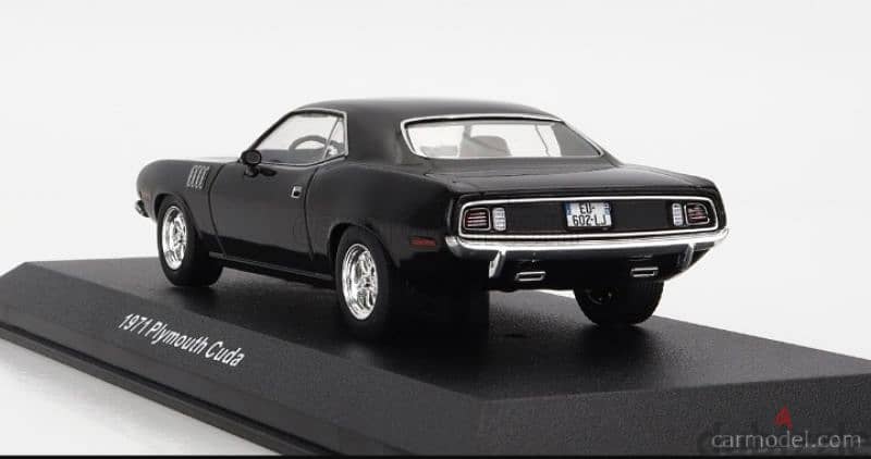 Plymouth Cuda '71 (John Wick Chapter 4)diecast car model 1;43. 3