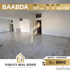 Apartment for rent in Baabda GA729