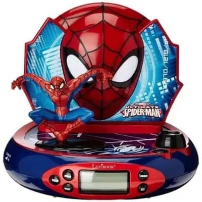 german store spiderman radio alarm projector