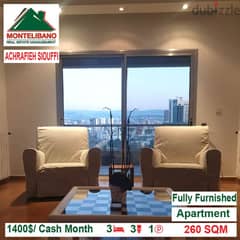 1400$/Cash Month!! Apartment for rent in Achrafieh Siouffi!!