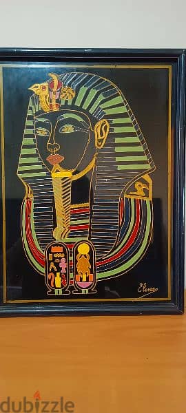 vintage Egyptian papyrus painting 1