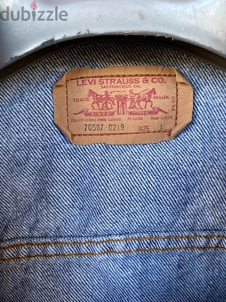 Levi’s Strauss Denim Jacket Made In USA Size L 4